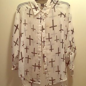 Women’s cross button down